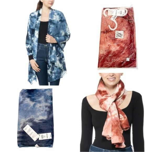JENNI On Repeat Jersey Wrap Scarf Tie Dye NWT - Picture 1 of 6